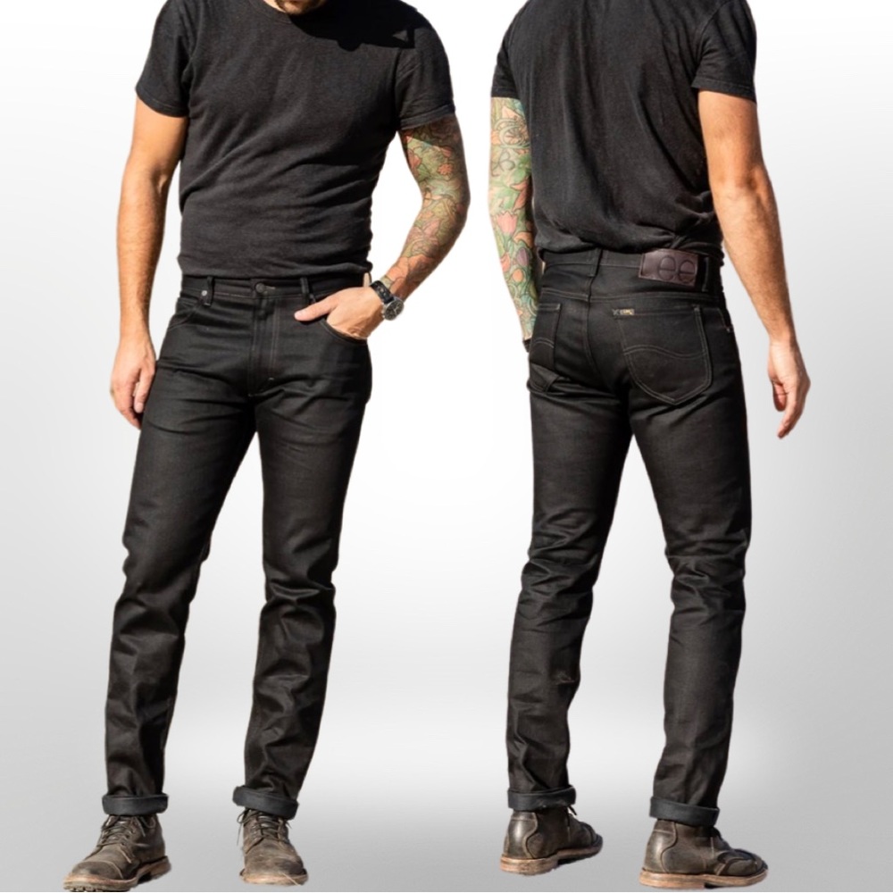 Lee 101 Rider 13 oz Black Selvedge Denim Jean